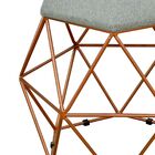 Kit 02 Puffs Decorativo Aramado Bronze Six L02 Linho Cinza Es