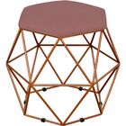 Kit 02 Puffs Decorativo Aramado Bronze Six L02 Suede Rosê - L