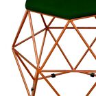 Kit 02 Puffs Decorativo Aramado Bronze Six L02 Suede Verde Mu