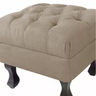 Kit 02 Puffs Decorativo Luiz Xv Veludo Cappuccino - Montanari