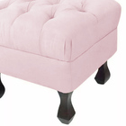 Kit 02 Puffs Decorativo Luiz Xv Veludo Rosa Bebê - Montanaris