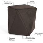 Kit 02 Puffs Decorativo Para Sala De Estar Ametista D02 Velud