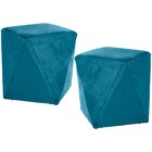 Kit 02 Puffs Decorativo Para Sala De Estar Ametista D02 Velud