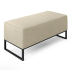 Kit 02 Puffs Decorativo Para Sala De Estar Cléo W01 Base Ferr