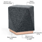 Kit 02 Puffs Decorativo Para Sala De Estar Com Base Aço Ameti