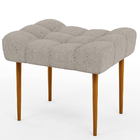 Kit 02 Puffs Decorativo Para Sala De Estar Requinte L02 Linho