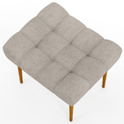 Kit 02 Puffs Decorativo Para Sala De Estar Requinte L02 Linho