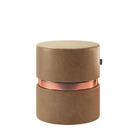 Kit 02 Puffs Decorativo Redondo Porto Luxo  - Salaone - Couri