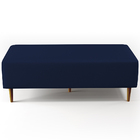 Kit 02 Puffs Decorativo Sala Bali W01 Pés Palito 120x50cm Cou