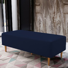 Kit 02 Puffs Decorativo Sala Bali W01 Pés Palito 120x50cm Cou