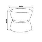 Kit 02 Puffs Decorativo Sala De Estar 45cm Dhaka Veludo Azul