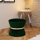 Kit 02 Puffs Decorativo Sala De Estar 45cm Dhaka Veludo Verde