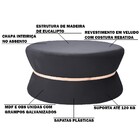 Kit 02 Puffs Decorativo Sala De Estar 95cm Dhaka Veludo Grafi