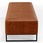 Kit 02 Puffs Decorativo Sala De Estar Bali W01 Base Ferro 120