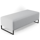 Kit 02 Puffs Decorativo Sala De Estar Bali W01 Base Ferro 120