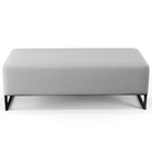 Kit 02 Puffs Decorativo Sala De Estar Bali W01 Base Ferro 120