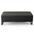 Kit 02 Puffs Decorativo Sala De Estar Bali W01 Base Ferro 120