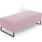 Kit 02 Puffs Decorativo Sala De Estar Bali W01 Base Ferro 120