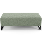 Kit 02 Puffs Decorativo Sala De Estar Bali W01 Base Ferro 120