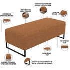 Kit 02 Puffs Decorativo Sala De Estar Bali W01 Base Ferro 120