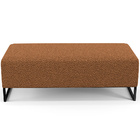 Kit 02 Puffs Decorativo Sala De Estar Bali W01 Base Ferro 120