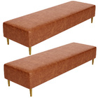 Kit 02 Puffs Decorativo Sala De Estar Bali W01 Pés Palito 170