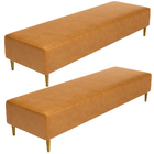 Kit 02 Puffs Decorativo Sala De Estar Bali W01 Pés Palito 170