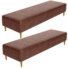 Kit 02 Puffs Decorativo Sala De Estar Bali W01 Pés Palito 170