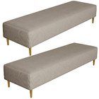 Kit 02 Puffs Decorativo Sala De Estar Bali W01 Pés Palito 170