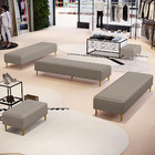 Kit 02 Puffs Decorativo Sala De Estar Bali W01 Pés Palito 170