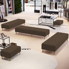 Kit 02 Puffs Decorativo Sala De Estar Bali W01 Pés Palito 170