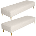 Kit 02 Puffs Decorativo Sala De Estar Bali W01 Pés Palito 170