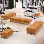 Kit 02 Puffs Decorativo Sala De Estar Bali W01 Pés Palito 190