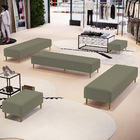 Kit 02 Puffs Decorativo Sala De Estar Bali W01 Pés Palito 190