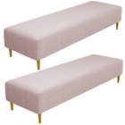 Kit 02 Puffs Decorativo Sala De Estar Bali W01 Pés Palito 210