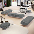 Kit 02 Puffs Decorativo Sala De Estar Bali W01 Pés Palito 210