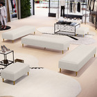 Kit 02 Puffs Decorativo Sala De Estar Bali W01 Pés Palito 210