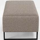 Kit 02 Puffs Decorativo Sala De Estar Cléo 90cm W01 Base Ferr