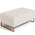 Kit 02 Puffs Decorativo Sala De Estar Cléo 90cm W01 Base Ferr