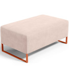 Kit 02 Puffs Decorativo Sala De Estar Cléo 90cm W01 Base Ferr