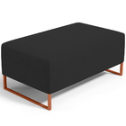 Kit 02 Puffs Decorativo Sala De Estar Cléo 90cm W01 Base Ferr