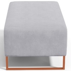 Kit 02 Puffs Decorativo Sala De Estar Cléo 90cm W01 Base Ferr