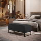 Kit 02 Puffs Decorativo Sala De Estar Cléo 90cm W01 Base Ferr