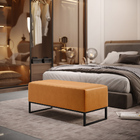 Kit 02 Puffs Decorativo Sala De Estar Cléo W01 Base Ferro 90