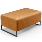 Kit 02 Puffs Decorativo Sala De Estar Cléo W01 Base Ferro 90