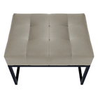 Kit 02 Puffs Decorativos Agnes 60x44cm Com Base De Ferro Sued