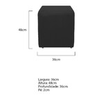 Kit 02 Puffs Decorativos Dado Corano Preto - Amarena Móveis