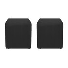 Kit 02 Puffs Decorativos Dado Corano Preto - Amarena Móveis