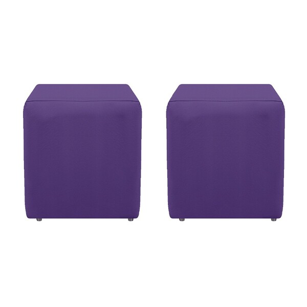 Kit 02 Puffs Decorativos Dado Corano Roxo - Amarena Móveis
