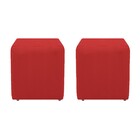 Kit 02 Puffs Decorativos Dado Corano Vermelho - Amarena Móveis